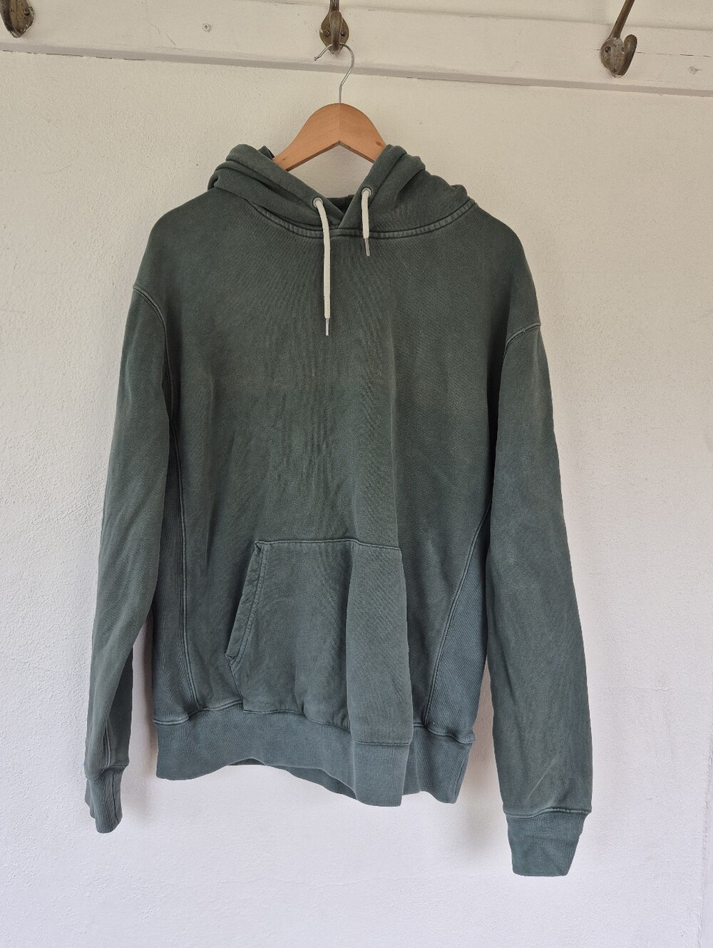 J. Crew 100% Cotton Vintage Fleece Green Hoodie Large